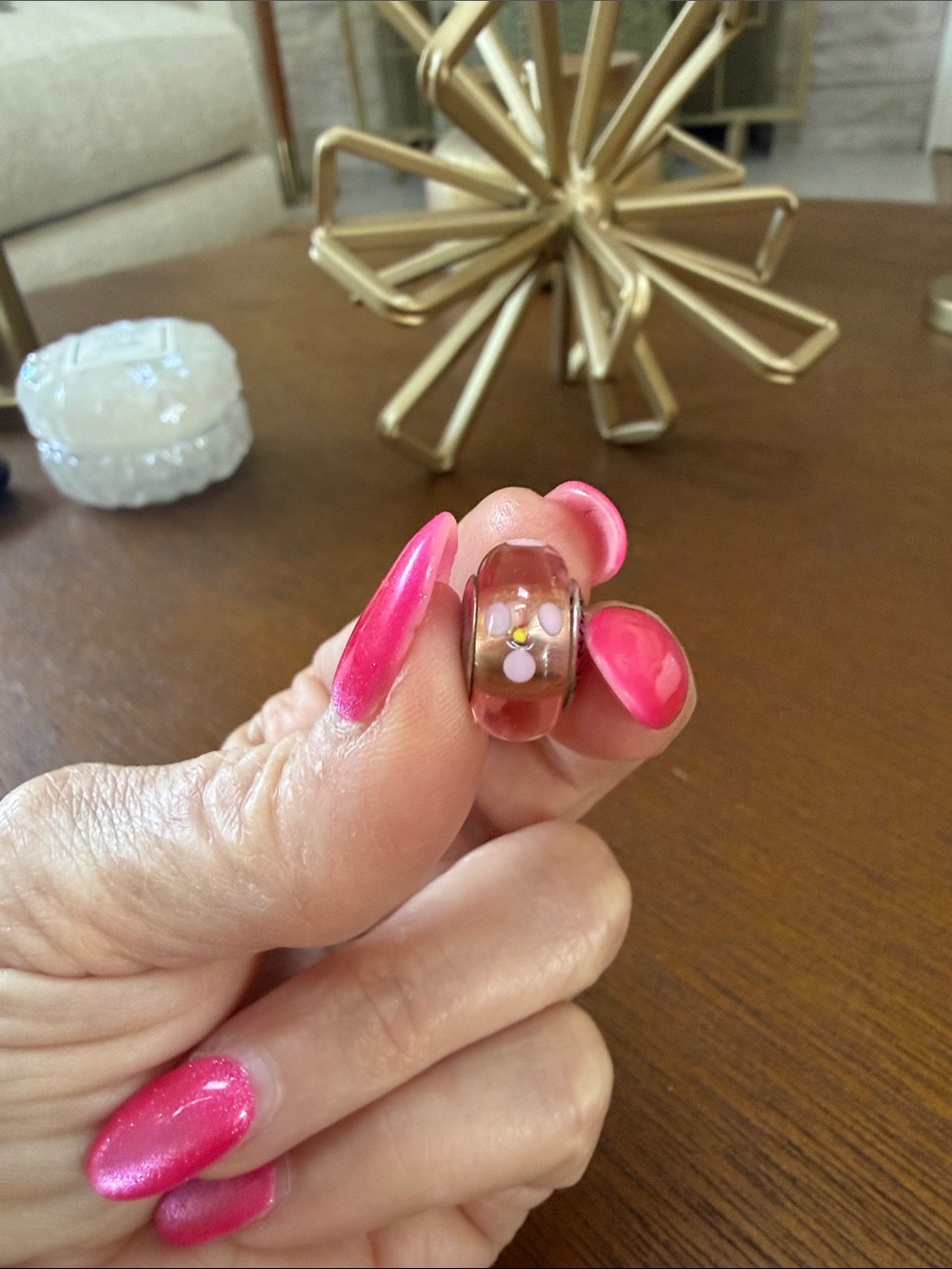 Pandora Murano glass and sterling silver charm